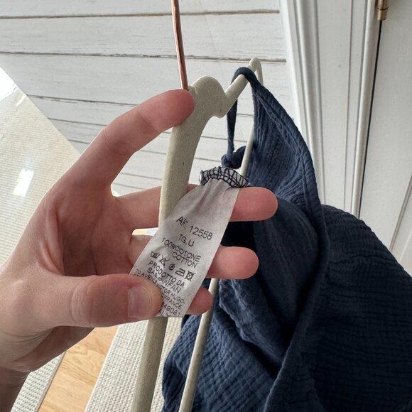 Navy Blue 100% cotton Romper - Picture 2 of 5